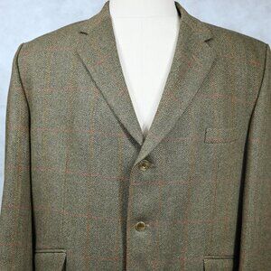 VINTAGE John G. Hardy London Heavy Tight Wool Country Herringbone Sport Coat 48R